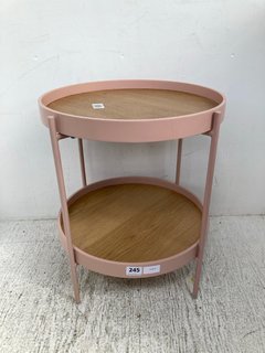 JOHN LEWIS & PARTNERS 2 TIER SIDE TABLE IN PINK: LOCATION - A16