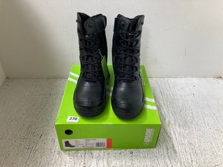 MENS APACHE COMBAT SAFETY BOOTS IN BLACK - UK SIZE: 7: LOCATION - A15