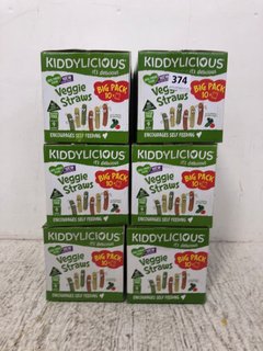 6 X BOXES OF KIDDYLICIOUS VEGGIE STRAWS - BBE: 10.24: LOCATION - A11