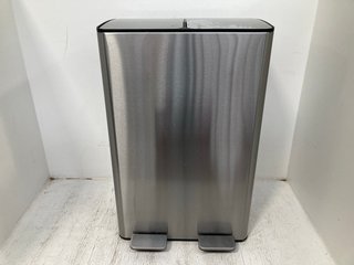 JOHN LEWIS & PARTNERS DUAL RECYCLING BIN IN CHROME: LOCATION - A9