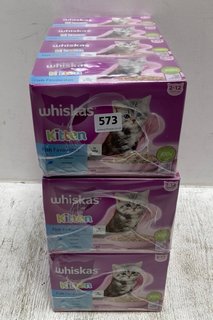 QTY OF WHISKAS KITTEN FOOD POUCHES FISH FAVOURITES IN JELLY - BBE: 25.11.25: LOCATION - B1