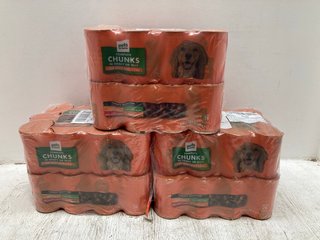 6 X 12 PACKS OF PETS AT HOME COMPLETE CHUNKS IN JELLY TINNED DOG FOOD - BBE: 27.11.25: LOCATION - B7