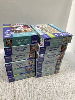 QTY OF ASSORTED PUZZLES TO INCLUDE 1000 PIECE PUZZLE CHRISTMAS EVE BY RICHARD MACNEIL: LOCATION - B10