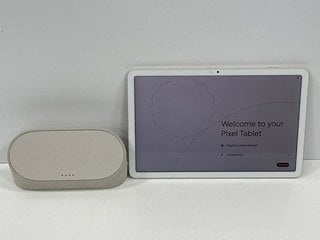 GOOGLE PIXEL TABLET WITH CHARGING SPEAKER DOCK 128 GB TABLET WITH WIFI IN PORCELAIN (WITH BOX AND POWER CABLE) [JPTM112990]