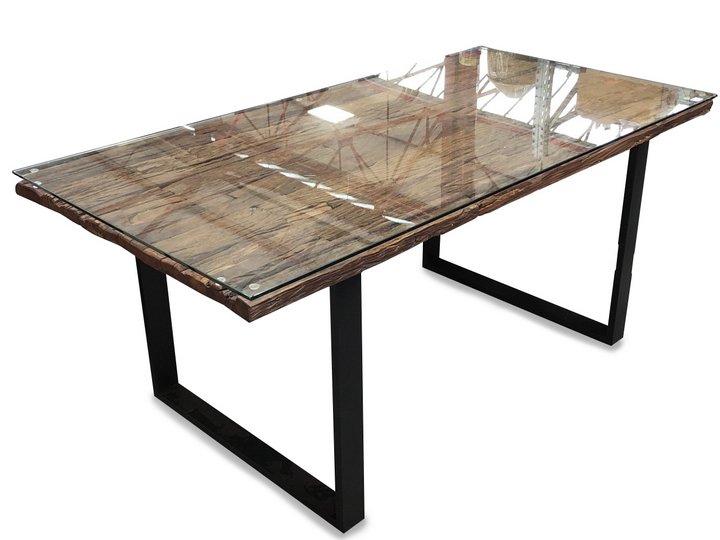 John Pye Auctions NOIR 180CM DINING TABLE WITH U LEGS. FURNITURE
