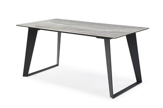 MORADA 160CM DINING TABLE WITH GREY CERAMIC TOP AND BLACK LEGS: LOCATION - C4