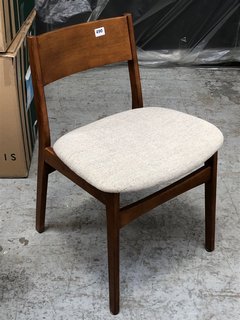WEST ELM BALTIMORE DINING CHAIR IN TWILL DOVE - RRP £269: LOCATION - A7