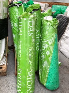 PALLET OF ASSORTED UNDERLAY TO INCLUDE JOHN LEWIS & PARTNERS COMFORT UNDERLAY: LOCATION - D3 (KERBSIDE PALLET DELIVERY)