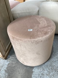 LOAF.COM SMALL POPPET FABRIC STOOL IN TAUPE - RRP £275.00: LOCATION - D7