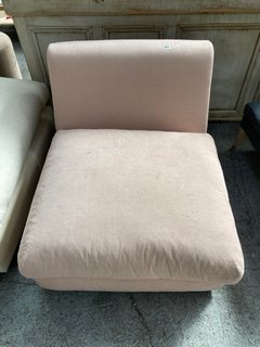 LOAF.COM ARMLESS WODGE LOVE SEAT IN PINK - RRP £945.00: LOCATION - D7