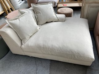LOAF.COM WODGE SINGLE CHAISE SEAT WITH RIGHT ARM IN CREAM - RRP £1,295.00: LOCATION - D7