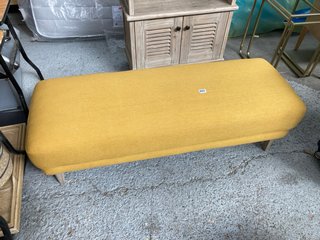 LOAF.COM GALLERY FOOTSTOOL BENCH IN MUSTARD - RRP £695.00: LOCATION - D8