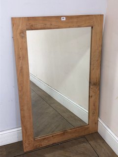 FIRE LIGHT MIRROR WITH WOODEN FRAME 120X80X2.75CM - RRP £275: LOCATION - CR1