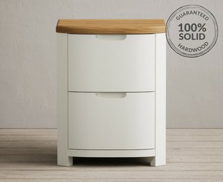 BRADWELL/BRAHMS SIGNAL WHITE 2 DRAWER BEDSIDE CHEST - RRP £259: LOCATION - A1