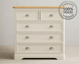 BRIDSTOW/ASHTON CREAM 2 OVER 3 CHEST OF DRAWERS - RRP £619: LOCATION - A1