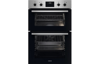 ZANUSSI BUILT IN DOUBLE ELECTRIC OVEN : MODEL ZPHNL3X1 - RRP £575: LOCATION - B4