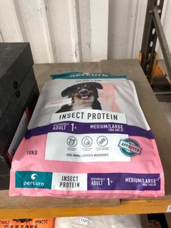 PERCURO INSECT PROTEIN ADULT DOG DRIED FOOD PACK 10KG: LOCATION - A14