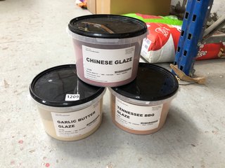 3 X PACKS OF ASSORTED FOOD ITEMS TO INCLUDE 2.5KG OF CHINESE GLAZE POWDER BB: 01/26: LOCATION - A11