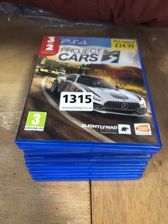 QTY OF ASSORTED PS4 CONSOLE GAMES TO INCLUDE PROJECT CARS 3 (PEGI 3+): LOCATION - A7