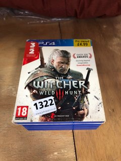 QTY OF ASSORTED PS4 CONSOLE GAMES TO INCLUDE THE WITCHER WILD HUNT (PEGI 18+), PLEASE NOTE: 18+YEARS ONLY. ID MAY BE REQUIRED): LOCATION - A7