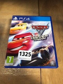 QTY OF ASSORTED PS4 CONSOLE GAMES TO INCLUDE CARS 3 DRIVEN TO WIN (PEGI 7+): LOCATION - A7