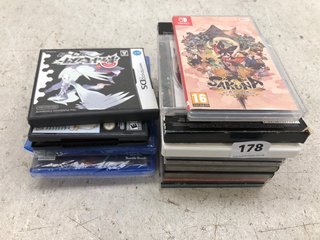 QTY OF ASSORTED CD'S AND GAMES TO INCLUDE NINTENDO SWITCH SAKUNA OF RICE AND RUIN CONSOLE GAME (PEGI 16+): LOCATION - D5