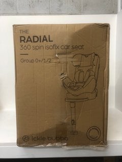 ICKLE BUBBA THE RADICAL 360 SPIN ISOFIX CHILDRENS CAR SEAT RRP - £129: LOCATION - WHITE BOOTH