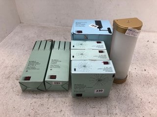 5 X ASSORTED JOHN LEWIS & PARTNERS LIGHT ITEMS TO INCLUDE 2 X BUBBLE OUTDOOR STAKE LIGHTS: LOCATION - D8