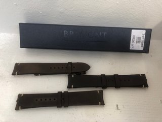 BREMONT CHRONOMETERS LEATHER WATCH REPLACEMENT STRAP IN BROWN RRP - £155: LOCATION - WHITE BOOTH