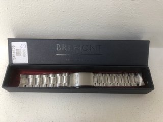 BREMONT CHRONOMETERS BRAIDED STAINLESS STEEL REPLACEMENT STRAP IN SILVER RRP - £155: LOCATION - WHITE BOOTH