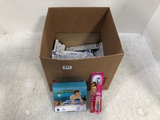 QTY OF ASSORTED ITEMS TO INCLUDE COLGATE BARBIE CHILDREN'S ELECTRIC TOOTHBRUSH: LOCATION - C15