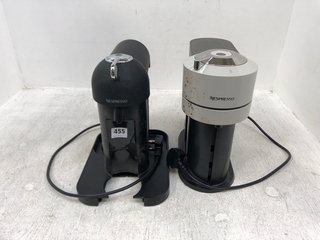 2 X ASSORTED NESPRESSO SMALL COFFEE MACHINES IN BLACK AND GREY: LOCATION - C10