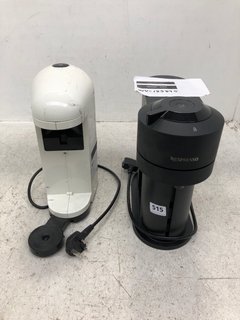 2 X ASSORTED NESPRESSO COFFEE MACHINES IN WHITE AND BLACK: LOCATION - C6