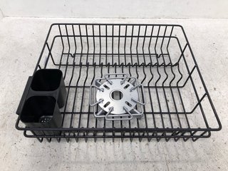 2 X ASSORTED KITCHEN ITEMS TO INCLUDE WASHING UP RACK IN BLACK: LOCATION - C5