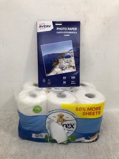2 X ASSORTED ITEMS TO INCLUDE MULTIPACK OF ANDREX TOILET PAPER: LOCATION - B7