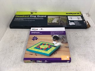 2 X ASSORTED PET ITEMS TO INCLUDE OUTWARD HOUND MULTI PUZZLE: LOCATION - B10