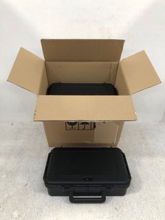 BOX OF SMALL PLASTIC TOOL BOXES IN BLACK: LOCATION - B12