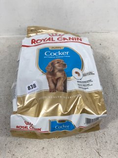 2 X ROYAL CANIN COCKER SPANIEL PUPPY DRIED DOG FOOD PACKS 3KG: LOCATION - B15