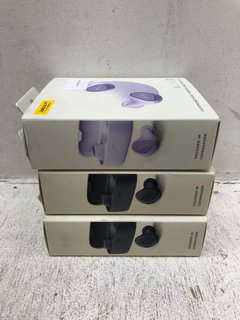 3 X JABRA ELITE 3 WIRELESS EARBUDS IN PURPLE AND BLACK - COMBINED RRP £135: LOCATION - BR5