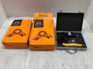 ROTACRAFT RC18 ROTARY TOOL KIT & ACCESSORIES TO INCLUDE 2 X UP TO 4L JUMP LEADS: LOCATION - BR9