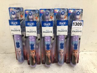 5 X ORAL-B DISNEY FROZEN GIRLS ELECTRIC TOOTHBRUSHES: LOCATION - AR3