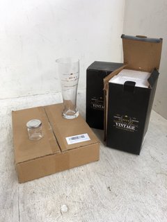 2 X LIMITED EDITION 1971 VINTAGE PINT GLASSES TO INCLUDE MULTI-PACK HEXAGON SMALL JARS: LOCATION - AR3