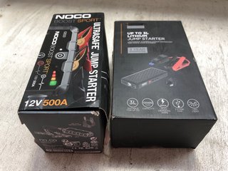 3 X ASSORTED ITEMS TO INCLUDE NOCCO ULTRA SAFE JUMP STARTER 12V: LOCATION - AR7