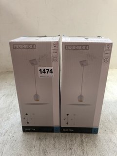 2 X LUCIDE PRESTON CEILING LIGHTS IN WHITE: LOCATION - AR9