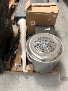 PALLET OF ASSORTED ITEMS TO INCLUDE TUMBLE DRYER DRUM ASSEMBLY: LOCATION - B5 (KERBSIDE PALLET DELIVERY)