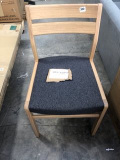 WOOD & FABRIC DINING CHAIR IN GREY: LOCATION - B8