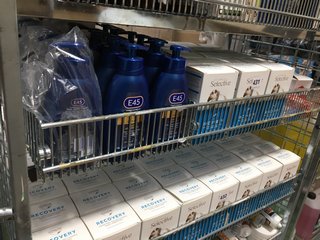 (COLLECTION ONLY) QTY OF ASSORTED CHEMICALS & PET ITEMS TO INCLUDE E45 400ML BOTTLES: LOCATION - A8