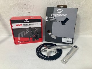 CLARKS M2 FRONT & REAR HYDRAULIC BRAKE SYSTEM TO INCLUDE STRONGLIGHT TRACK 2000 CRANKSET RRP: £197: LOCATION - AR1