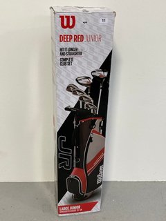 DEEP RED JUNIOR COMPLETE GOLF SET LARGE JUNIOR RRP: £200: LOCATION - A1