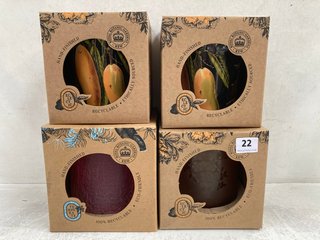 4 X MEDIUM-SIZED HAND-FINISHED INDOOR PLANT POTS: LOCATION - A8T